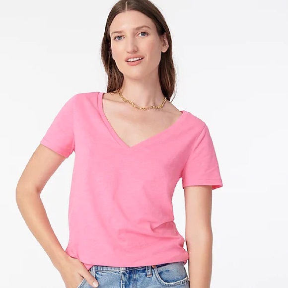 J. Crew Vintage Cotton V-neck T-shirt - Picture 3 of 5